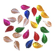 동성지공사 나뭇잎 대 반짝이 장식 22mm, 혼합 색상, 1개