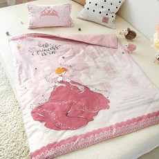 데코원 순면 낮잠이불 베개세트 프린세스, 핑크
