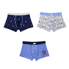 BEVERLY HILLS POLO CLUB 男童款印花平口內褲3件組