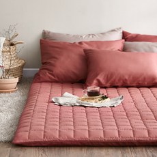 AIRE 高密度棉絎縫床墊套, 印度紅