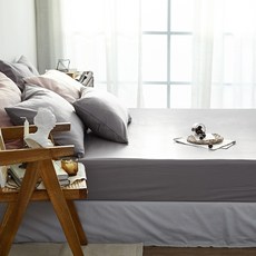 AIRE 天鋼灰高密度純棉單層墊套, 鋼灰