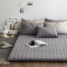 AIRE 高密度棉絎縫床墊套, 鋼灰