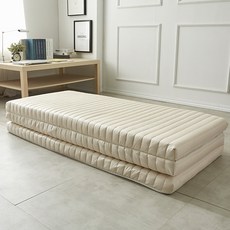 이너제틱 벨기에 접이식 라텍스 매트리스, 크림베이지, 7cm