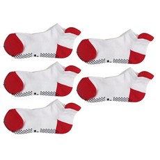 CHORUSLINE Zumba舞 嘴唇撞色襪 5雙入, 紅色, 5個