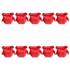 에스피글로벌 펜타곤 베이킹포장상자 S, 레드, 10개입