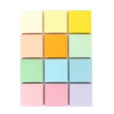 TOCTOC 彩色便條紙組 12入, 混色, 1套