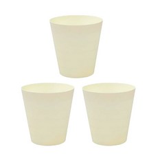 ABM 簡約風格圓形垃圾桶 S號, 白色, 3入