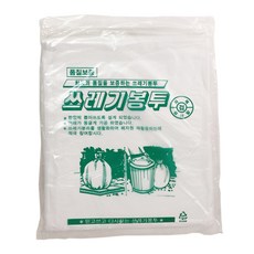 비닐팩토리 배접 재활용 쓰레기봉투 유백색, 40L, 100개