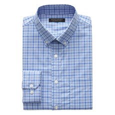 바나나리퍼블릭 남성용 슬림핏 테크 스트레치 격자무늬 면 셔츠