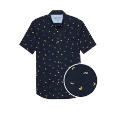 바나나리퍼블릭 남성용 슬림핏 럭스 포플린 프린트 셔츠