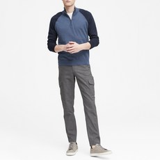 바나나리퍼블릭 남성용 코튼 캐시미어 하프 집업 스웨터