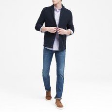 바나나리퍼블릭 남성용 뉴 슬림핏 테크 스트레치 코튼 솔리드 셔츠