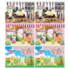 YOUNGART 女童素描本 6入 隨機出貨, 345 x 248 毫米, 30張