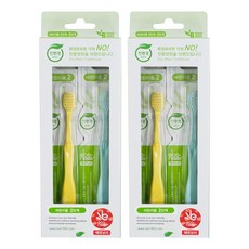 eco-nissi 孩童環保牙刷 第2階段 2歲以上適用 2入裝, 混色, 2入, 2件