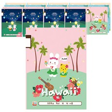 YOUNGART 女童圖案印花橫線日記本 24頁, 隨機發貨, 20件