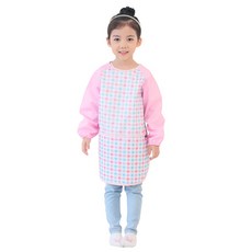 플리에 아동용 긴소매 앞치마