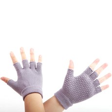 DM Allup Fit 瑜伽防滑開放式手套 2p, 灰色的