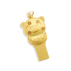 칼론 황금메탈 복돼지 캐릭터 USB메모리, 16GB