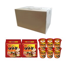 NONGSHIM 農心 Neoguri 浣熊香辣海鮮泡麵 120g 10包 + 浣熊香辣海鮮杯麵 62g 6入組, 1組