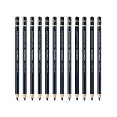 스테들러 마스그라프 100B 블랙 제도연필, 4B, 12개입