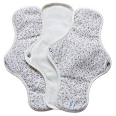 CottonRepublic 棉花共和國 布衛生棉 纖薄 紫羅蘭色, 1入, 3個, 小型