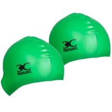 AQUWIN JPS Junior Plain 兒童泳帽 2入組, 綠色