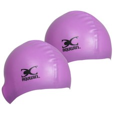 AQUWIN JPS Junior Plain 兒童泳帽 2入組, 紫色