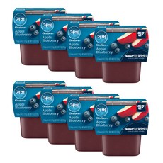 거버 사과 블루베리 퓨레 113g x 2p, 혼합맛(사과/블루베리), 226g, 8개