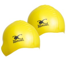 AQUWIN JPS Junior Plain 兒童泳帽 2入組, 黃色