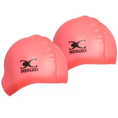 AQUWIN JPS 兒童泳帽 Junior Plain 2入組, 粉紅色
