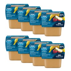 거버 사과 딸기 바나나 퓨레 113g x 2p, 8개, 사과 + 딸기 + 바나나 혼합맛