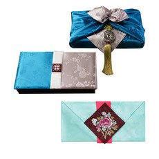 八福商會禮金箱現金禮金箱 青色+禮金信封 薄荷色, 混色, 1套