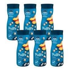 거버 퍼프 과자, 복숭아맛, 42g, 6개