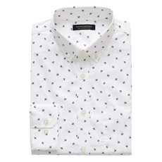 바나나리퍼블릭 남성용 테크 화이트 플로럴 프린트 셔츠