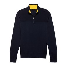 바나나리퍼블릭 남성용 코튼 캐시미어 하프 집업 스웨터