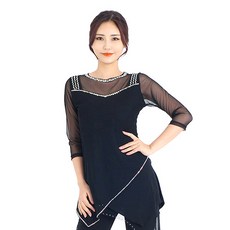 肚皮舞mall運動舞蹈服 LDT2200, 黑色的