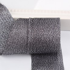 지이피 펄광택 선물 리본 228m x 16mm, 블랙, 1개