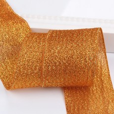 지이피 펄광택 선물 리본 228m x 16mm, 주황, 1개