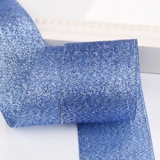 지이피 펄광택 선물 리본 228m x 16mm, 블루, 1개