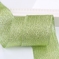 지이피 펄광택 선물 리본 228m x 16mm, 연두, 1개