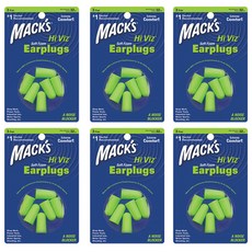 MACK'S Hi Viz泡棉耳塞, 6組, 3副