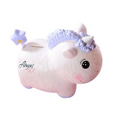 미니띠네 유니콘 캐릭터 저금통 대, 블루, 1개