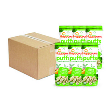 해피퍼프스 유기농 곡물스낵, 사과 + 브로콜리 혼합맛, 6개