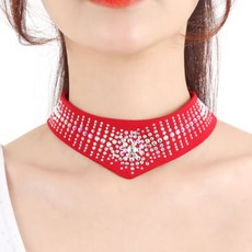 肚皮舞服 頸帶 LDAC600, 紅色