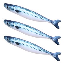 블럭마트 고양이 캣닢 봉제장난감 30cm, 고등어, 3개