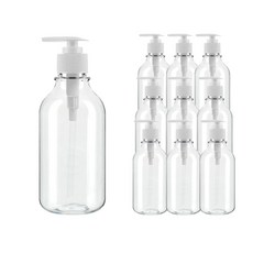 瓶批發.com ARB200透明空瓶 按壓頭 206 200ml, 白色, 10個