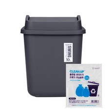 Shabath Cleanup Swing Trash 10L + 塑料袋 20L x 20p, 黑色的, 1組