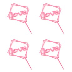 TOCTOC 模型派對旗幟字母裝飾插牌, type18, 4入