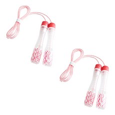 JUMPRO 跳繩長鑰匙加透明跳繩 C500 2p, 紅色的