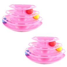 Block Mart貓咪玩具貓爬架, 三角粉紅色, 2個